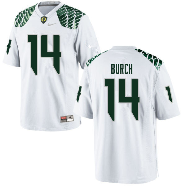 Men #14 Demetri Burch Oregn Ducks College Football Jerseys Sale-White - Click Image to Close
